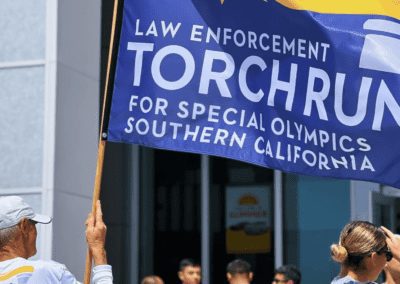 The Law Enforcement Torch Run for Special Olympics flag